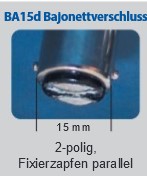 BA15d LED izzó méretei és foglalat típusa