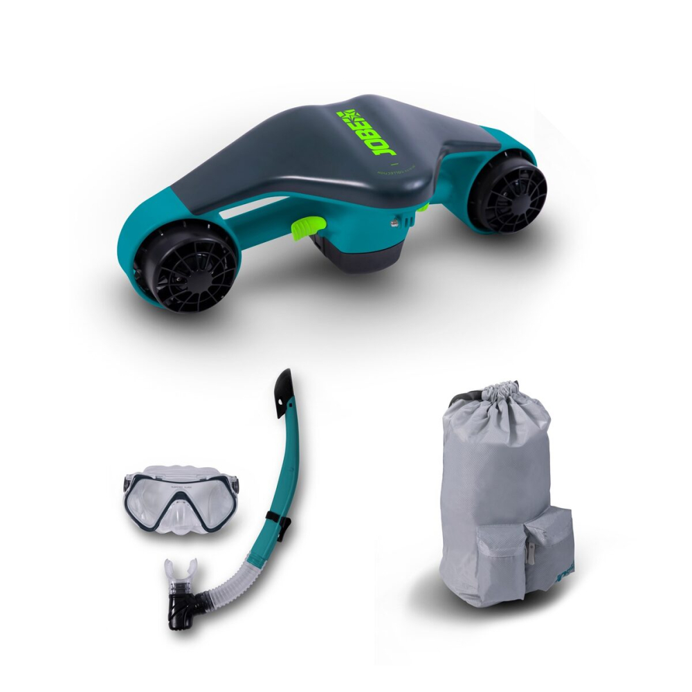 JOBE INFINITY SEASCOOTER víz alatti roller táskával és búvárfelszereléssel