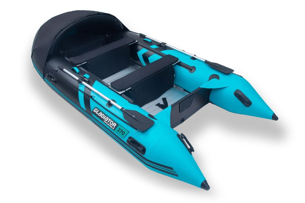 Gladiator Active C370 AL felfújható csónak alumínium padlóval - fekete-türkiz