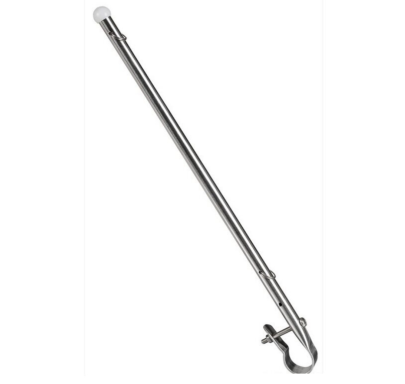 Rozsdamentes acél zászlórúd korlátra szereléshez - 380 mm