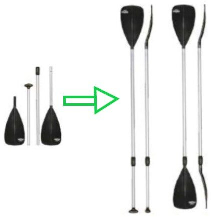 SUP teleszkópos alumínium kombinált evező 170-215cm