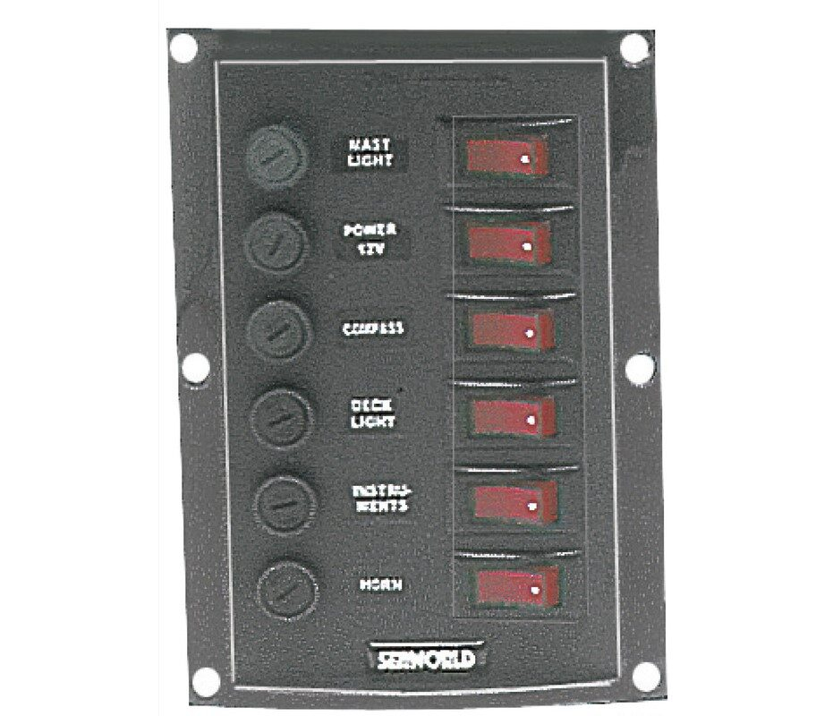 Függőleges vezérlőpanel 6 kapcsolóval