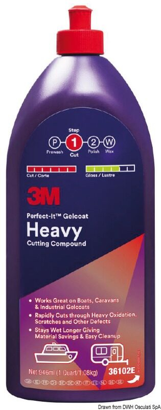 3M Marine Gelcoat Heavy Cutting Compound – durva csiszolópaszta, 946 ml