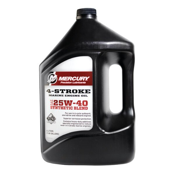 Mercury 4 ütemű hajómotorolaj szintetikus keverék 25W-40 - 4 ütemű hajómotorolaj 4L