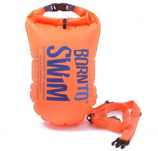 BornToSwim® Mentőgyűrű, úszóbója és táska egyben 64 x 30 cm - Narancssárga