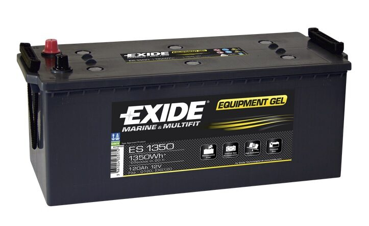 EXIDE Equipment Gel Marine - Multifit ES 1350, 12V 120 Ah