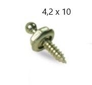 LOXX talp rozsdamentes acél csavarral - nikkelezett fej - 10 mm