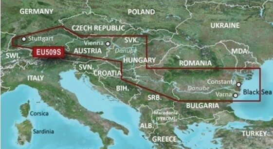 BlueChart G3 Vision - VEU509S / Navigációs térkép Duna térkép/