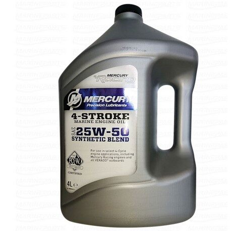 MERCURY Racing 4-Stroke Marine Oil Synthetic Blend 25W-50 - 4 ütemű hajómotorolaj - 4L
