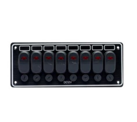 8 kapcsolóval ellátott vezérlőpanel - 95 x 240 mm