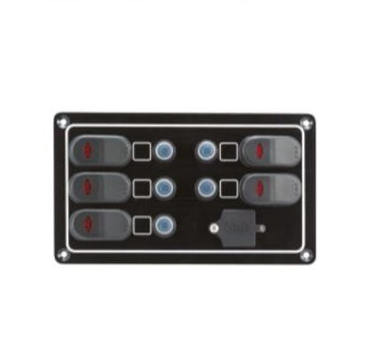 Vezérlőpanel 5 kapcsolóval + USB