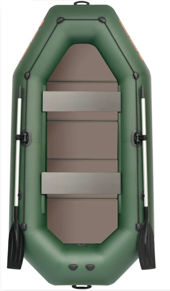 KOLIBRI K-300 CTP felfújható csónak tömör padlóval + motortartóval - zöld