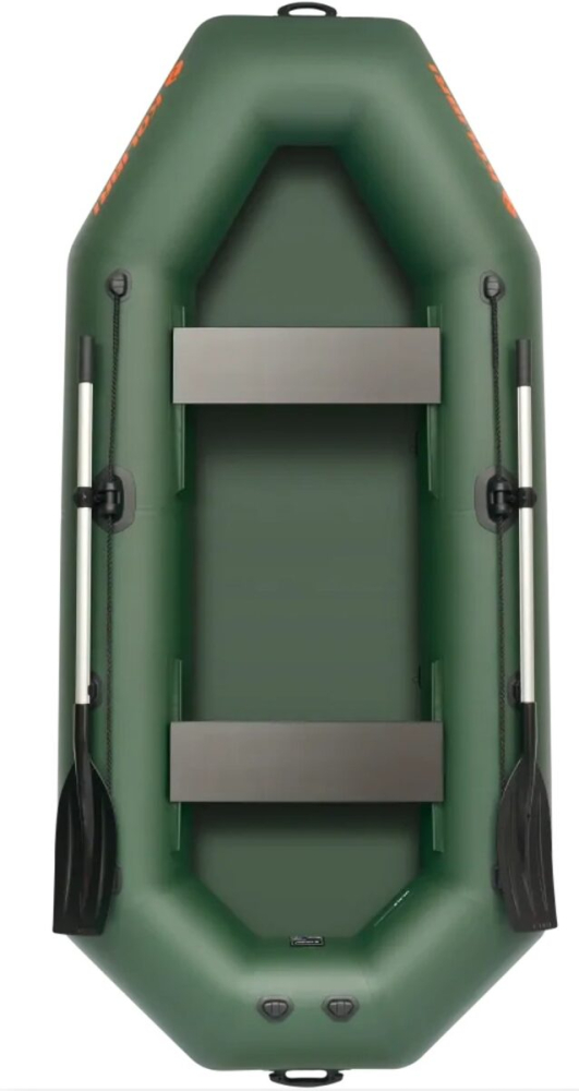 KOLIBRI K-260 TA felfújható csónak nagynyomású Air-Deck padlóval + motortartóval - zöld