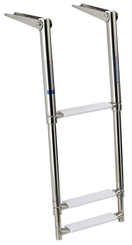 Rozsdamentes acél teleszkópos létra 30 cm - 3 lépcsőfok