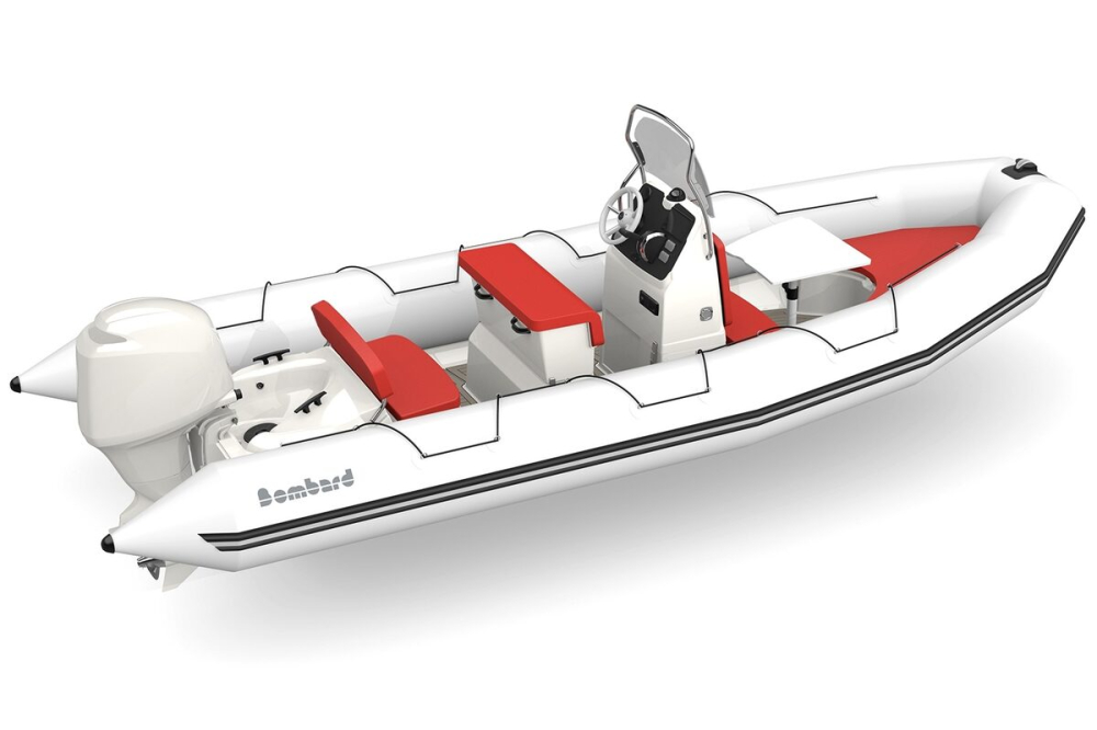 Bombard Sunrider 650 Strongan felfújható csónak világos szürke / tűzszínű