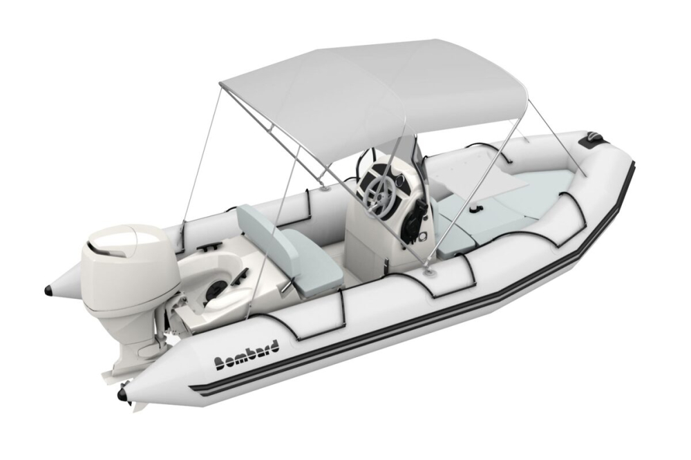 Bombard Sunrider 500 Strongan felfújható csónak világos szürke / Világos szürke kiegészítőkkel.