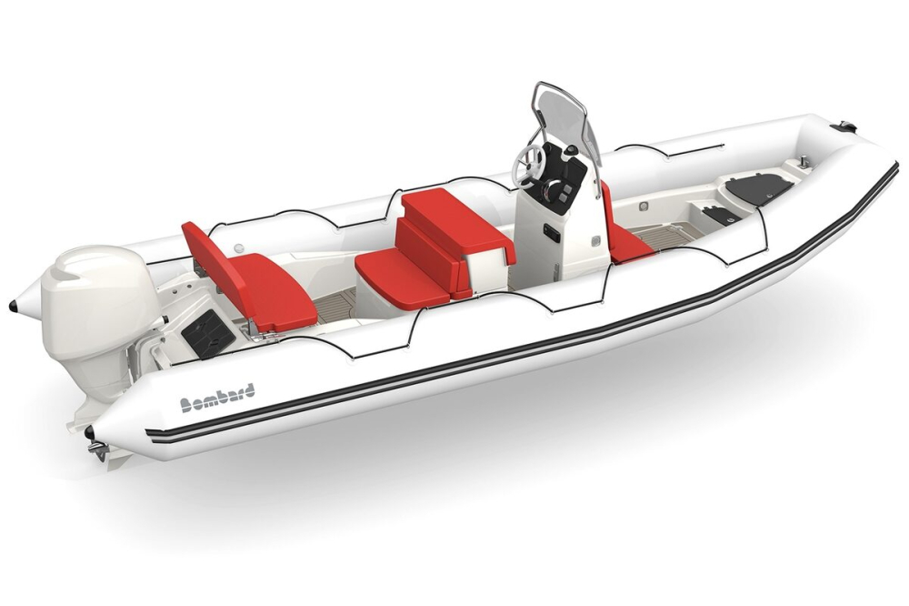 Bombard Sunrider 700 NEO felfújható csónak világos szürke / tűzszínű