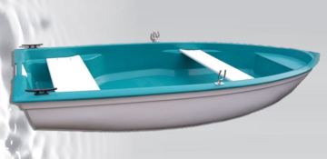 AQUA SYBB üvegszálas csónak SI-04 dupla fenékkel - 370x1372x50cm