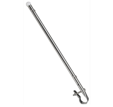 Rozsdamentes acél zászlórúd korlátra szereléshez - 380 mm