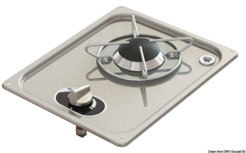 Egyégős, beépített rozsdamentes acél főzőlap 323 x 263 mm