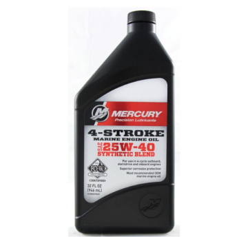 Mercury 4 ütemű hajómotorolaj szintetikus keverék 25W-40 - Hajómotorolaj 4 ütemű 1L