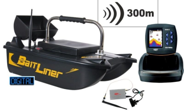 Bait Liner eeteőcsónak és vezeték nélküli halradar akár 300m-ig - szett