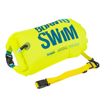 BornToSwim® Mentőgyűrű, úszóbója és táska egyben 64 x 30 cm - Zöld