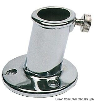 Krómozott talp zászlótartóhoz, Φ 20 mm