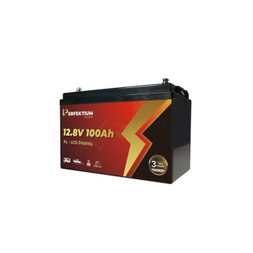 LiFePO4 akkumulátor 12.8V/100Ah Perfektium LCD kijelzővel