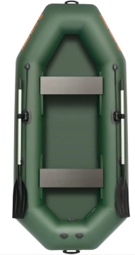 KOLIBRI K-260 TA felfújható csónak nagynyomású Air-Deck padlóval + motortartóval - zöld