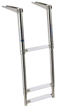 Rozsdamentes acél teleszkópos létra 30 cm - 3 lépcsőfok