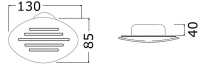 Elektromos hajókürt 130 x 85 mm,12V