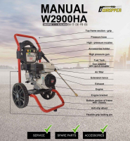 Waspper W2900HA benzinmotoros magasnyomású tisztító, Honda, 5.5 LE, 213 bar/3100 PSI