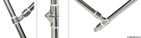 3-ágú sötétkék bimini rozsdamentes acélból - szélesség 160/170 cm, csőátmérő Ø25 mm