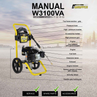Waspper W3100VA benzinmotoros magasnyomású tisztító, Peggas, 4.3 LE, 213 bar / 3100 PSI
