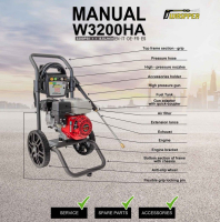 Waspper W3200HA benzinmotoros magasnyomású tisztító, Honda, 6.5 LE, 220 bar/3200 PSI