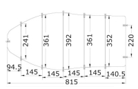 Takaróponyva 700–780 cm hosszú csónakokhoz – ezüst színben