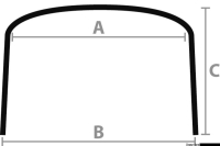 3-ágú fehér alumínium biminitető - szélesség 150/160 cm, csőátmérő Ø22 mm