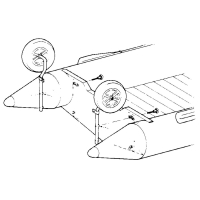 Szállítókerekek felfújható csónakokhoz - magasság 80 cm