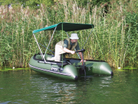 Bimini SUNWORLD II alumínium napfénytető zöld - szélesség 120-140 cm, csőátmérő Ø20 mm