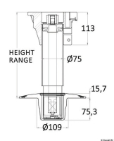 WAVERIDER teleszkópos állvány 440/570 mm levehető - alumínium talppal
