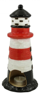 Kerámia gyertyatartó Lighthouse piros - 24,5 cm