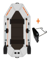 KOLIBRI K-240 TP felfújható csónak tömör padlóval + motortartóval