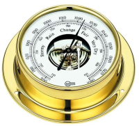 BARIGO TEMPO Barométer Ø 110 x32 mm - polírozott sárgaréz