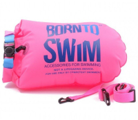 BornToSwim® Mentőgyűrű, úszóbója és táska egyben 64 x 30 cm - Rózsaszín