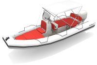 Bombard Sunrider 700 NEO felfújható csónak világos szürke / tűzszínű
