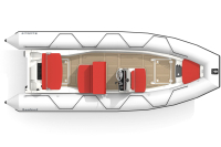Bombard Sunrider 700 NEO felfújható csónak világos szürke / tűzszínű