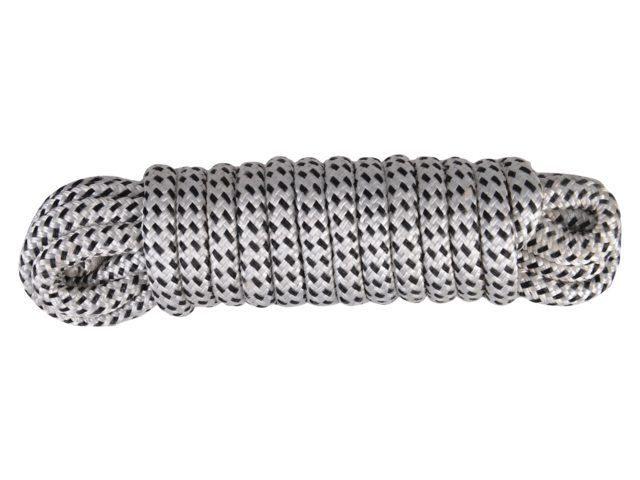 TALAMEX Kikötőkötél hurokkal fekete-fehér – 10 mm x 5 m (Kópia) (Kópia)