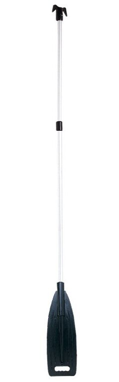 Teleszkópos alumínium evező dupla horoggal fekete 143-195 cm, Ø30 mm