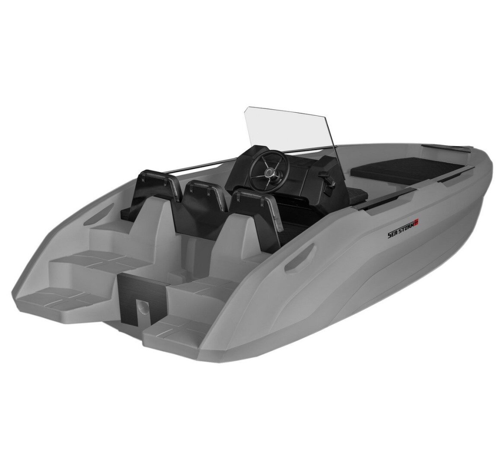 SEASTORM 17 HDPE Extra tartós műanyag csónak szürke – 518 cm